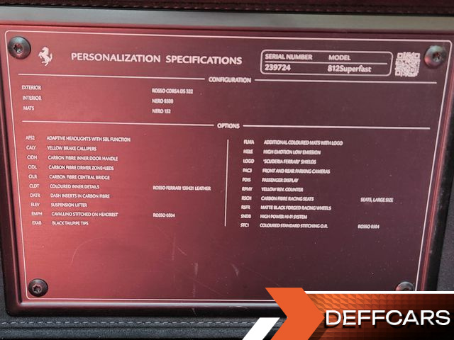 Ferrari 812 6.5 V12 купить на сайте DeffCars