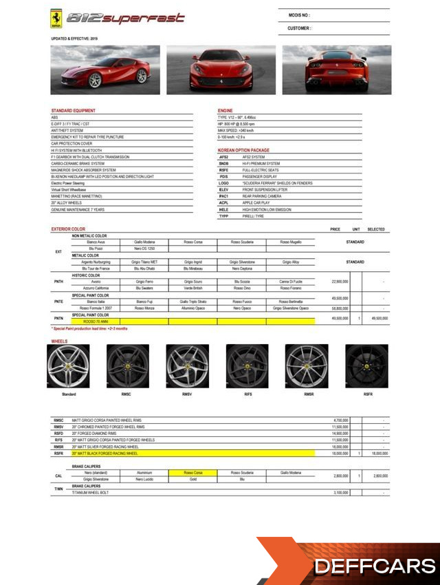 Ferrari 812 6.5 V12 купить на сайте DeffCars