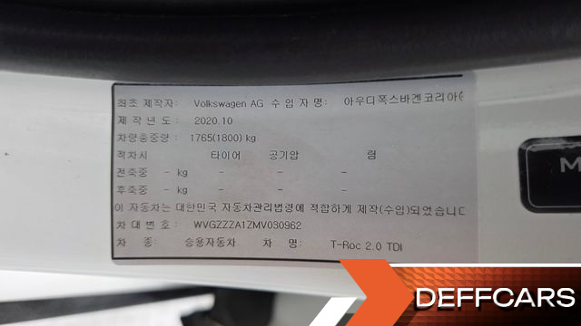 Volkswagen T-ROC 2.0 TDI Prestige купить на сайте DeffCars